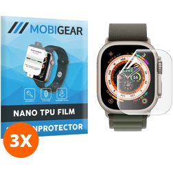 Mobigear Apple Watch Ultra - 49 mm Hydrogel TPU Protection d'écran - Compatible Coque (Lot de 3)