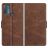 Mobigear Slim Magnet Motorola Moto G50 Étui Portefeuille - Marron