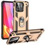 Mobigear Armor Ring Coque Xiaomi Redmi 10C Coque arrière Rigide Anti-Chocs avec Anneau-Support - Or