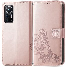 Mobigear Clover Housse Xiaomi 12X Etui Porte-Monnaie - Rose doré