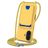 Mobigear Lanyard Card iPhone 16 Coque avec cordon en Silicone et Porte-Cartes - Jaune