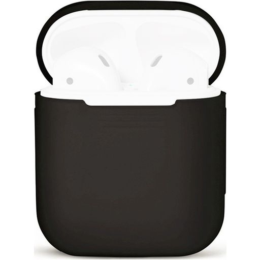 Mobigear Colors Coque Apple AirPods 1 Coque en Silicone Souple - Noir