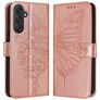 Mobigear Butterfly Samsung Galaxy M55 Étui Portefeuille - Rose doré