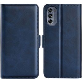 Mobigear Slim Magnet Housse Motorola Moto G62 Etui Porte-Monnaie - Bleu