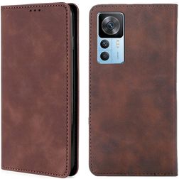 Mobigear Retro Slim Housse Xiaomi 12T Pro Etui Porte-Monnaie - Marron
