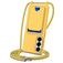 Mobigear Lanyard Card Samsung Galaxy S26 Plus Coque avec cordon en Silicone et Porte-Cartes - Jaune