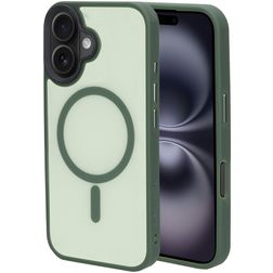 Mobiparts Hardcover iPhone 16 MagSafe Plastique rigide Coque arrière - Satin Green