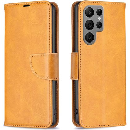 Mobigear Excellent Housse Samsung Galaxy S25 Ultra Etui Porte-Monnaie - Cognac