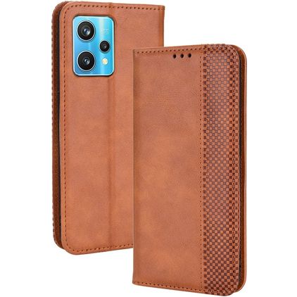 Mobigear Sensation Housse Realme 9 Pro Plus Etui Porte-Monnaie - Marron