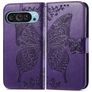 Mobigear Butterfly Housse Google Pixel 9 Etui Porte-Monnaie - Dark Purple