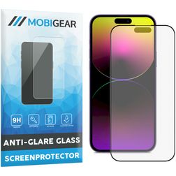 Mobigear Premium iPhone 14 Pro Max Verre trempé Protection d'écran Anti-Glare - Compatible Coque - Noir