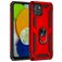 Mobigear Armor Ring Samsung Galaxy A03 Plastique rigide Coque arrière Antichoc avec bague de maintien - Rouge