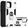 Mobigear Armor Ring Coque iPhone 12 Pro Max Coque arrière Rigide Anti-Chocs avec Anneau-Support - Argent