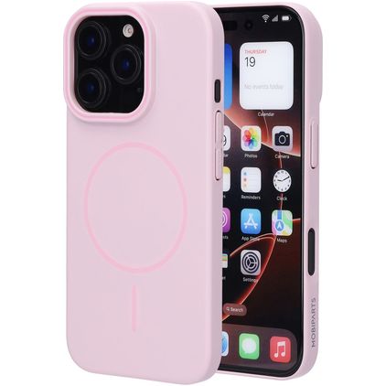 Mobiparts Slim Line iPhone 16 Pro MagSafe Plastique rigide Coque arrière - Blush Pink