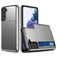 Mobigear Card Coque Samsung Galaxy S21 Coque arrière Rigide Anti-Chocs avec Porte-Cartes - Gris
