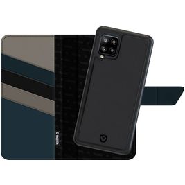 Valenta Snap Housse Samsung Galaxy A42 Etui avec Coque Détachable en Cuir Véritable Porte-Monnaie - Noir