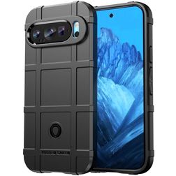 Mobigear Rugged Shield Coque Google Pixel 9 Coque arrière en TPU Souple Anti-Chocs - Noir