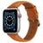 Mobigear Genova Bracelet Cuir Apple Watch Fermeture boucle ardillon - 42/41/40/38 mm - Marron