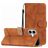 Mobigear Stitch Housse iPhone 17 Etui Porte-Monnaie - Marron