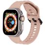 Mobigear Ripple Bracelet Silicone Apple Watch Fermeture boucle ardillon - 49/46/45/44 mm - Rose