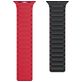 Mobigear Loop Mag Bracelet Silicone Apple Watch Fermeture magnétique - 42/41/40/38 mm - Noir / Rouge