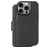Decoded Detachable Wallet Housse iPhone 16 Pro MagSafe Etui avec Coque Détachable en Cuir Véritable Porte-Monnaie - Noir
