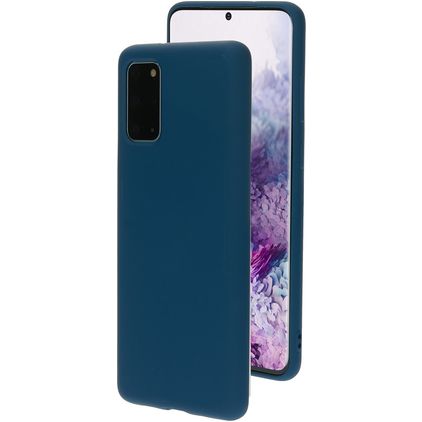 Mobiparts Coque Samsung Galaxy S20 Plus Coque arrière en Silicone - Blueberry Blue