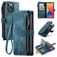 Caseme C30 Housse iPhone 14 Pro Max Etui Porte-Monnaie - Bleu