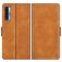 Mobigear Slim Magnet Housse TCL 20 5G Etui Porte-Monnaie - Cognac