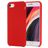 Mobigear Rubber Touch Coque iPhone 8 Coque arrière en Silicone - Rouge