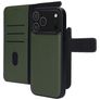 Mobiparts Housse iPhone 17 Pro Max Etui avec Coque Détachable en Cuir Véritable Porte-Monnaie - Vert