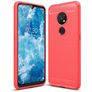 Mobigear Brushed Slim Coque Nokia 7.2 Coque arrière en TPU Souple - Rouge