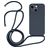 Mobigear Lanyard iPhone 14 Coque avec cordon en Silicone - Dark Blue
