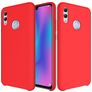Mobigear Rubber Touch Coque HONOR 10 Lite Coque arrière en Silicone - Rouge