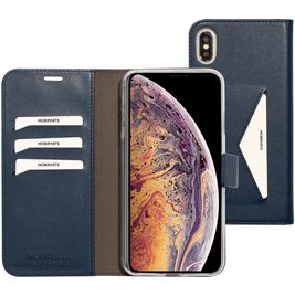Mobiparts Classic Wallet Housse iPhone XS Max Etui Porte-Monnaie - Bleu