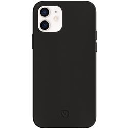 Valenta Snap Luxe Coque iPhone 12 Mini Coque arrière en Cuir Véritable - Noir