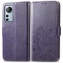 Mobigear Clover Housse Xiaomi 12 Lite Etui Porte-Monnaie - Violet