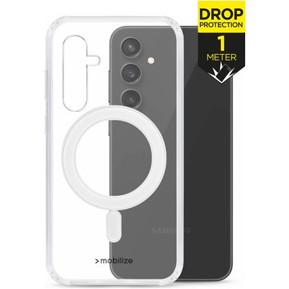 Mobilize Naked Protection Transparent Samsung Galaxy S23 FE MagSafe Plastique rigide Coque arrière Antichoc - Transparent