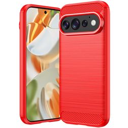 Mobigear Brushed Slim Coque Google Pixel 11 Coque arrière en TPU Souple - Rouge