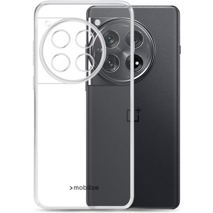 Mobilize Gelly Coque Transparente OnePlus 12 Coque arrière en TPU Souple - Transparent