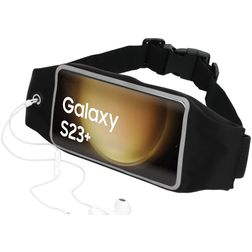 Mobiparts Comfort Fit Belt Brassard Téléphone Samsung Galaxy S23 Plus Ceinture Coque de Sport en Neoprène - Noir