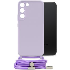 Mobilize Lanyard Gelly Samsung Galaxy S22 Coque avec cordon en TPU Souple - Pastel Purple