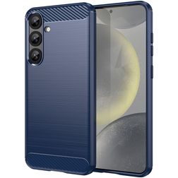 Mobigear Brushed Slim Coque Samsung Galaxy S25 Plus Coque arrière en TPU Souple - Bleu