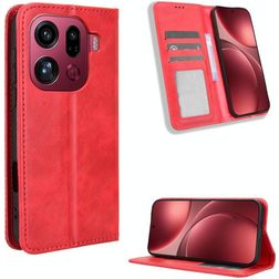 Mobigear Sensation Housse OPPO Find X9 Pro Etui Porte-Monnaie - Rouge