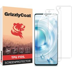 GrizzlyCoat Vivo X80 Pro Hydrogel TPU Protection d'écran - Compatible coque + Cadre de pose (Lot de 2)