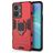 Mobigear Armor Ring OnePlus Nord 2T 5G Plastique rigide Coque arrière Antichoc avec bague de maintien - Rouge