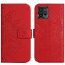 Mobigear Sunflower Housse Motorola Moto G72 Etui Porte-Monnaie - Rouge