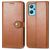 Mobigear Snap Button Housse OPPO A76 Etui Porte-Monnaie - Marron
