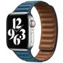 Mobigear Bumpy Bracelet Cuir Apple Watch Fermeture magnétique - 49/46/45/44 mm - Bleu