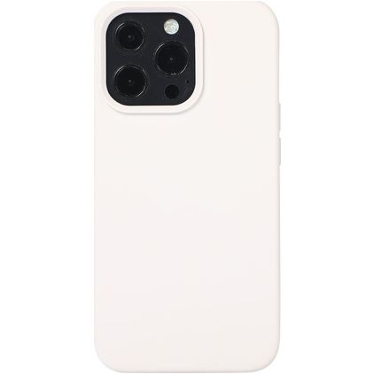 Mobigear Rubber Touch Coque iPhone 14 Coque arrière en Silicone - Blanc